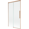 Mexen Rox zweiflügelige, verschiebbare Badewannenabtrennung 100 x 150 cm, transparent, gebürstetes Kupfer - 8C9-100-001-65-00