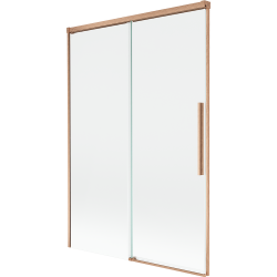 Mexen Rox 2-flügeliger Badewannenaufsatz, verschiebbar 120 x 150 cm, transparent, gebürstetes Kupfer - 8C9-120-001-65-00
