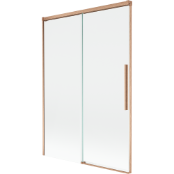Mexen Rox Zwei-flügelige, verschiebbare Badewannenabtrennung 120 x 150 cm, transparent, gebürstetes Kupfer - 8C9-120-001-65-00