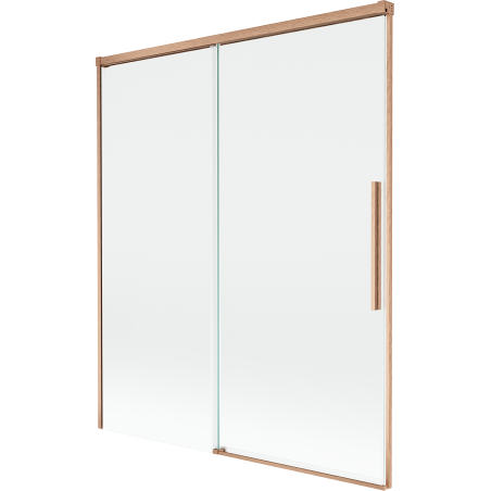 Mexen Rox 2-flügelige Duschwand 140 x 150 cm, transparent, gebürstetes Kupfer - 8C9-140-001-65-00