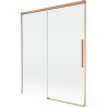 Mexen Rox 2-flügelige Duschwand 140 x 150 cm, transparent, gebürstetes Kupfer - 8C9-140-001-65-00