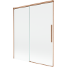 Mexen Rox 2-flügelige, verschiebbare Badewannenabtrennung 140 x 150 cm, transparent, gebürstetes Kupfer - 8C9-140-001-65-00