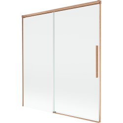 Mexen Rox Mexen Rox Duschwand 2-teilig schiebbar 150 x 150 cm, transparent, gebürstetes Kupfer - 8C9-150-001-65-00