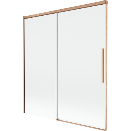 Mexen Rox Mexen Rox Duschwand 2-teilig schiebbar 150 x 150 cm, transparent, gebürstetes Kupfer - 8C9-150-001-65-00
