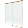 Mexen Rox Mexen Rox Duschwand 2-teilig schiebbar 150 x 150 cm, transparent, gebürstetes Kupfer - 8C9-150-001-65-00