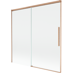 Mexen Rox 2-flügelige Badewannenabtrennung 160 x 150 cm, transparent, gebürstetes Kupfer - 8C9-160-001-65-00