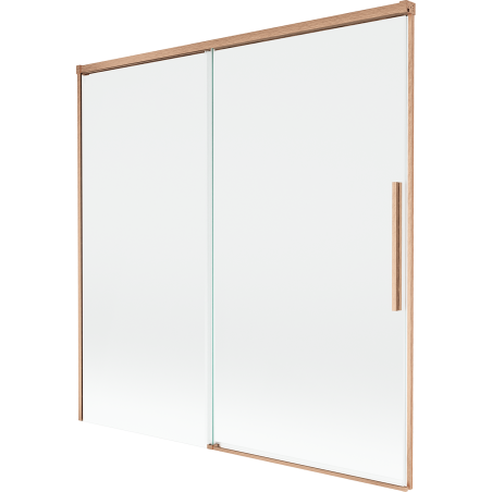 Mexen Rox 2-flügelige Badewannenabtrennung 160 x 150 cm, transparent, gebürstetes Kupfer - 8C9-160-001-65-00