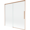 Mexen Rox 2-flügelige Badewannenabtrennung 160 x 150 cm, transparent, gebürstetes Kupfer - 8C9-160-001-65-00