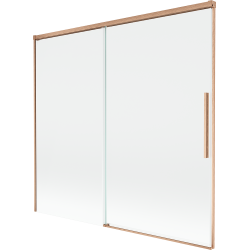Mexen Rox 2-flügelige Schiebeduschwand 170 x 150 cm, transparent, gebürstetes Kupfer - 8C9-170-001-65-00