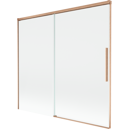 Mexen Rox 2-flügelige Schiebeduschwand 170 x 150 cm, transparent, gebürstetes Kupfer - 8C9-170-001-65-00