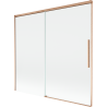 Mexen Rox 2-flügelige, ausziehbare Badewannenabtrennung 170 x 150 cm, transparent, gebürstetes Kupfer - 8C9-170-001-65-00