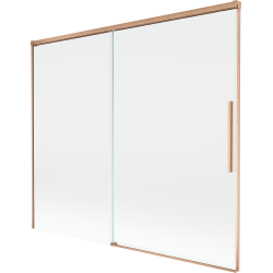 Mexen Rox Duschabtrennung 2-flügelig, verschiebbar 180 x 150 cm, transparent, gebürstetes Kupfer - 8C9-180-001-65-00