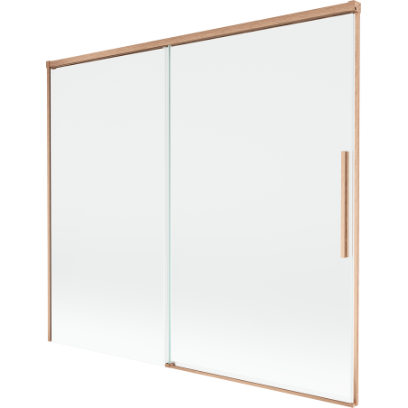 Mexen Rox Duschabtrennung 2-flügelig, verschiebbar 180 x 150 cm, transparent, gebürstetes Kupfer - 8C9-180-001-65-00