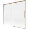 Mexen Rox Duschwand 2-flügelig zum Schieben 180 x 150 cm, transparent, gebürstetes Kupfer - 8C9-180-001-65-00