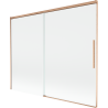 Mexen Rox 2-flügelige Badewannenabtrennung, 190 x 150 cm, transparent, gebürstetes Kupfer - 8C9-190-001-65-00