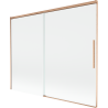 Mexen Rox Duschabtrennung 2-teilig verschiebbar 190 x 150 cm, transparent, gebürstetes Kupfer - 8C9-190-001-65-00