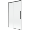 Mexen Rox Duschabtrennung 2-flügelig verschiebbar 100 x 150 cm, transparent, gebürstetes Gun Gray - 8C9-100-001-66-00