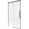 Mexen Rox zweiteilige, verschiebbare Badewannenfaltwand 100 x 150 cm, transparent, gebürstetes Gun Gray - 8C9-100-001-66-00