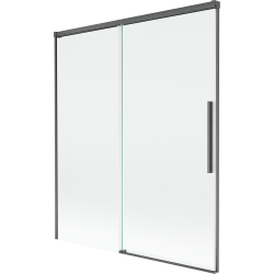 Mexen Rox Duschwand 2-flügelig, verschiebbar 140 x 150 cm, transparent, gun gray gebürstet - 8C9-140-001-66-00