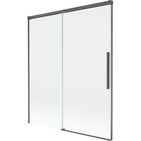 Mexen Rox Duschwand 2-flügelig, verschiebbar 140 x 150 cm, transparent, gun gray gebürstet - 8C9-140-001-66-00