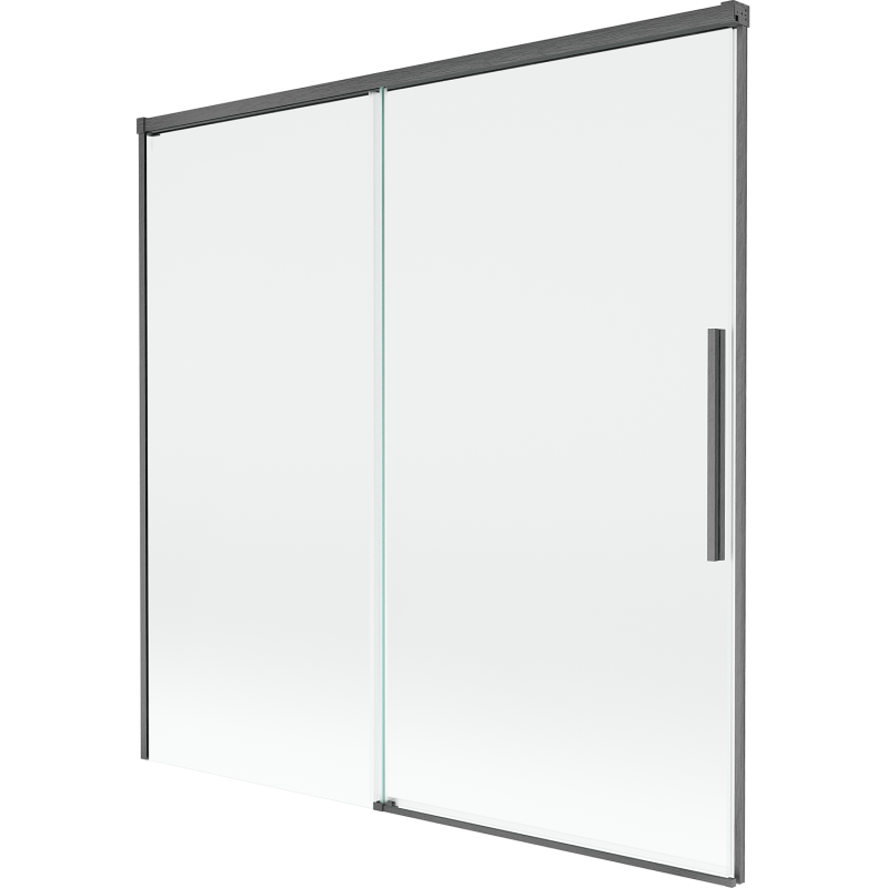 Mexen Rox Duschabtrennung 2-flügelig verschiebbar 160 x 150 cm, transparent, gun gray gebürstet - 8C9-160-001-66-00