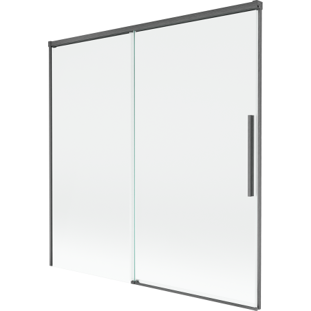 Mexen Rox Duschabtrennung 2-flügelig verschiebbar 160 x 150 cm, transparent, gun gray gebürstet - 8C9-160-001-66-00