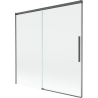 Mexen Rox Duschabtrennung 2-flügelig verschiebbar 160 x 150 cm, transparent, gun gray gebürstet - 8C9-160-001-66-00