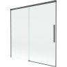 Mexen Rox zweiflügelige Duschabtrennung 160 x 150 cm, transparent, gebürstetes Gun Gray - 8C9-160-001-66-00