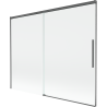 Mexen Rox 2-flügelige Badewannenfaltwand, ausziehbar, 190 x 150 cm, transparent, gun gray gebürstet - 8C9-190-001-66-00