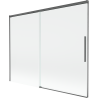 Mexen Rox Duschwand 2-flügelig schiebbar 190 x 150 cm, transparent, gun gray gebürstet - 8C9-190-001-66-00