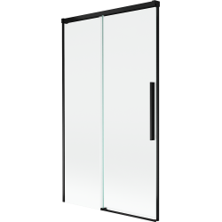 Mexen Rox verschiebbare 2-flügelige Badewannenfaltwand 100 x 150 cm, transparent, schwarz - 8C9-100-001-70-00