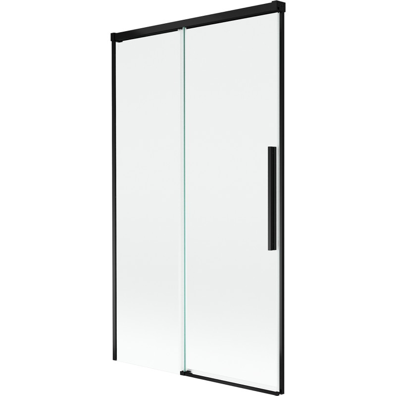 Mexen Rox verschiebbare 2-flügelige Badewannenfaltwand 100 x 150 cm, transparent, schwarz - 8C9-100-001-70-00
