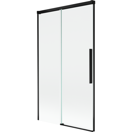 Mexen Rox verschiebbare 2-flügelige Badewannenfaltwand 100 x 150 cm, transparent, schwarz - 8C9-100-001-70-00