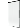 Mexen Rox Duschwand 2-flügelig, verschiebbar 100 x 150 cm, transparent, schwarz - 8C9-100-001-70-00