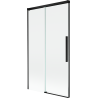 Mexen Rox verschiebbare 2-flügelige Badewannenfaltwand 100 x 150 cm, transparent, schwarz - 8C9-100-001-70-00