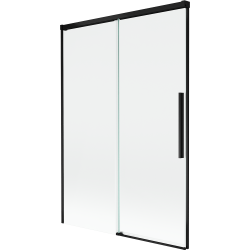 Mexen Rox Badewannenabtrennung 2-flügelig verschiebbar 120 x 150 cm, transparent, schwarz - 8C9-120-001-70-00