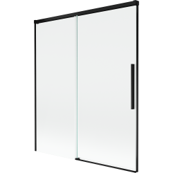 Mexen Rox Duschabtrennung 2-flügelig verschiebbar 140 x 150 cm, transparent, schwarz - 8C9-140-001-70-00