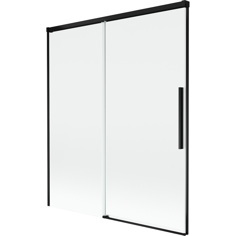 Mexen Rox Duschabtrennung 2-flügelig verschiebbar 140 x 150 cm, transparent, schwarz - 8C9-140-001-70-00