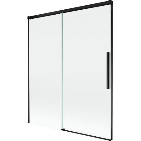 Mexen Rox Duschabtrennung 2-flügelig verschiebbar 140 x 150 cm, transparent, schwarz - 8C9-140-001-70-00