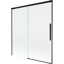 Mexen Rox Duschabtrennung 2-flügelig, verschiebbar 150 x 150 cm, transparent, schwarz - 8C9-150-001-70-00