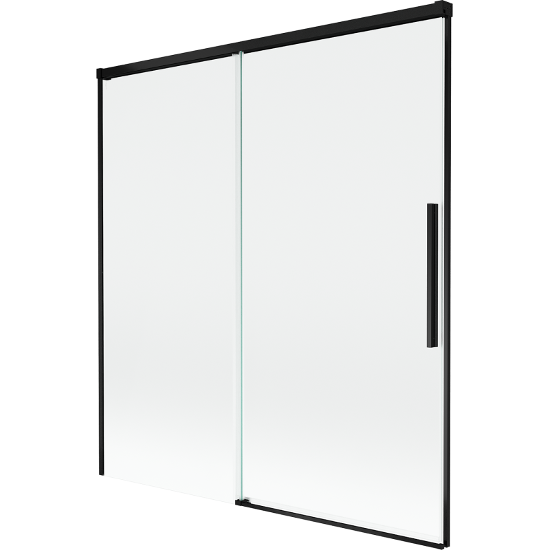 Mexen Rox Duschabtrennung 2-flügelig, verschiebbar 150 x 150 cm, transparent, schwarz - 8C9-150-001-70-00