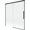 Mexen Rox zweiflügeliger aufschiebbarer Badewannenfaltwand 150 x 150 cm, transparent, schwarz - 8C9-150-001-70-00