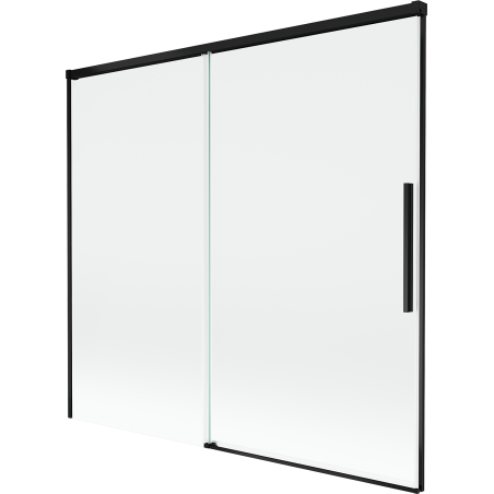 Mexen Rox Duschabtrennung, 2-flügelig, 170 x 150 cm, transparent, schwarz - 8C9-170-001-70-00