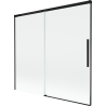 Mexen Rox Duschabtrennung, 2-flügelig, 170 x 150 cm, transparent, schwarz - 8C9-170-001-70-00
