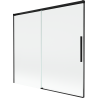 Mexen Rox zweiflügelige, schiebbare Badewannenwand 170 x 150 cm, transparent, schwarz - 8C9-170-001-70-00