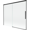 Mexen Rox Duschabtrennung 2-flügelig zum Schieben 180 x 150 cm, transparent, schwarz - 8C9-180-001-70-00