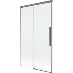 Mexen Rox 2-flügelige, verschiebbare Badewannenabtrennung 100 x 150 cm, transparent, Gun Metal - 8C9-100-001-95-00