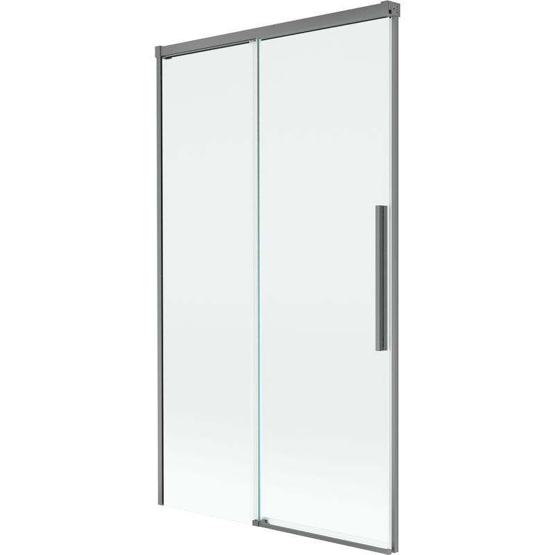 Mexen Rox 2-flügelige, verschiebbare Badewannenabtrennung 100 x 150 cm, transparent, Gun Metal - 8C9-100-001-95-00