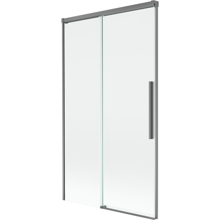 Mexen Rox 2-flügelige, verschiebbare Badewannenabtrennung 100 x 150 cm, transparent, Gun Metal - 8C9-100-001-95-00