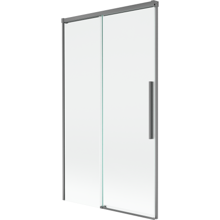 Mexen Rox zweiflügelige, verschiebbare Badewannenabtrennung 100 x 150 cm, transparent, gun metal - 8C9-100-001-95-00